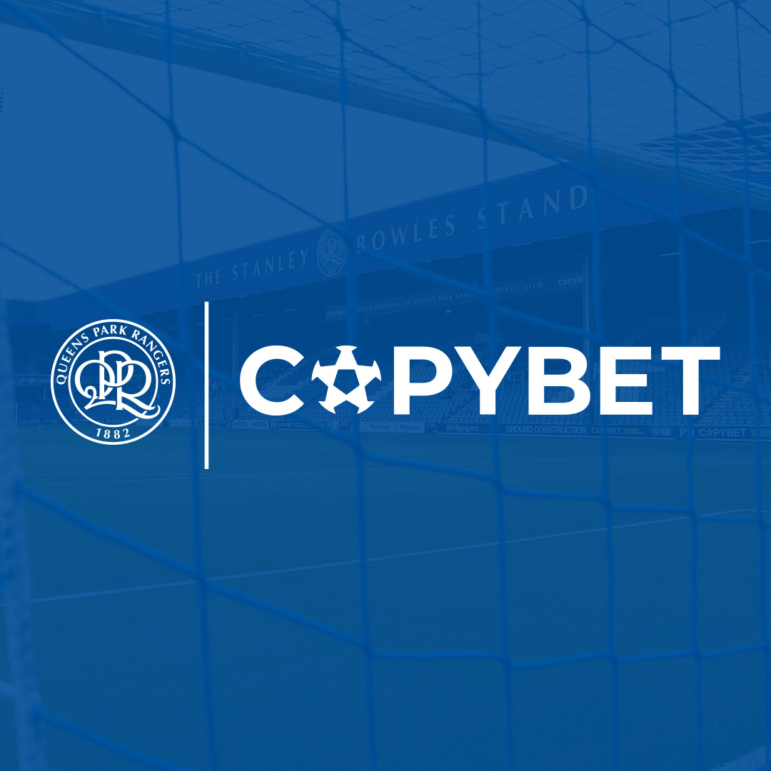 CopyBet and QPR representatives shake hands as they announce the extension of their front-of-shirt sponsorship for the 2025/26 season.