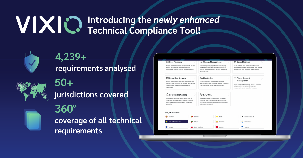 Vixio Expands Compliance Tool to Power Global Gambling Growth