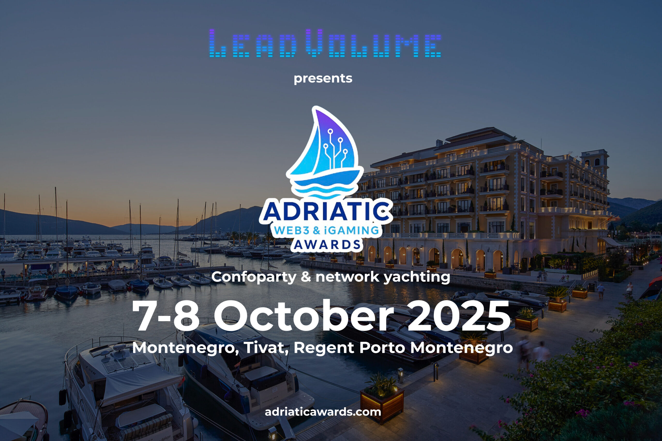 For the first time in Porto Montenegro “Adriatic web3 & iGaming Awards” will be held